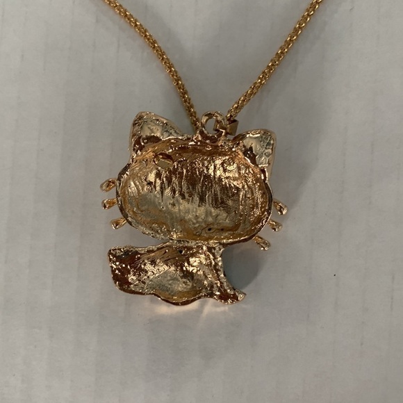 Hello Kitty Rhinestone Pendant With Necklace - Picture 3 of 4